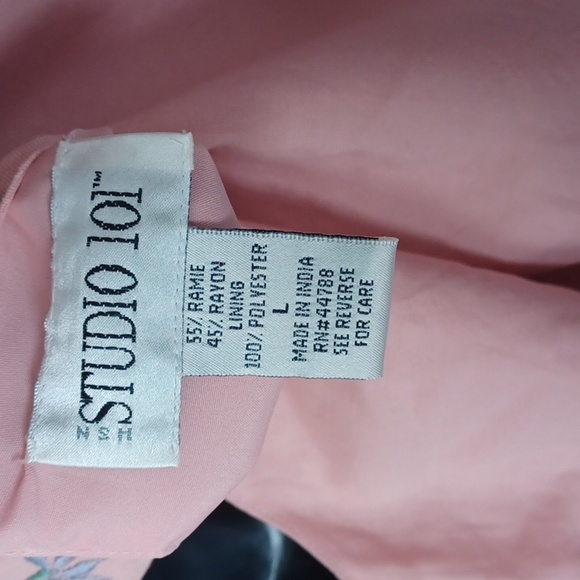 STUDIO 101 3pc Pink top, pants & Jacket Suit Set * sz Large, new old stock, vtg - Picture 7 of 9